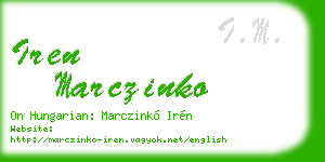 iren marczinko business card